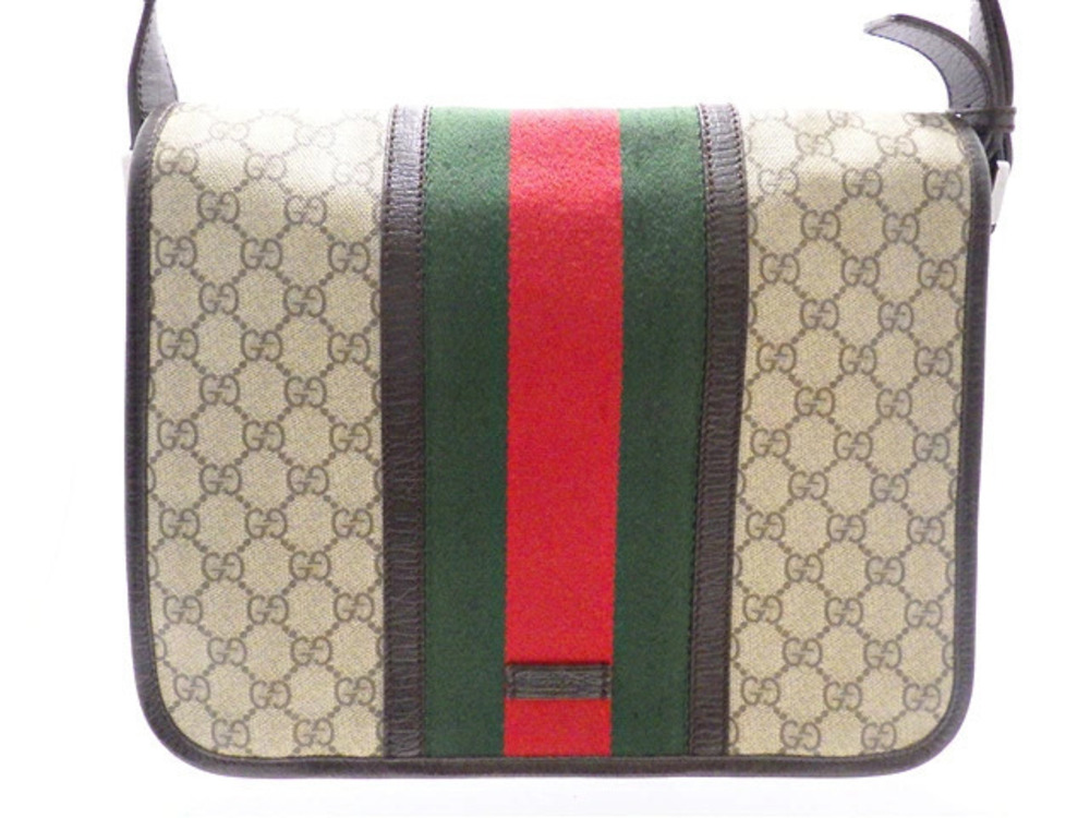 Gucci Sherry Shoulder Bag Canvas Calfskin